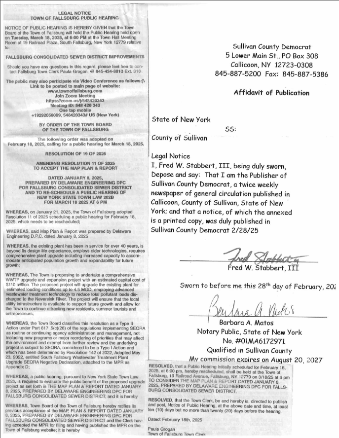 proof of publication 